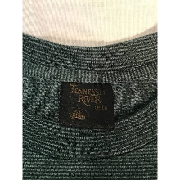 Vintage Charleston South Carolina Shirt Menms Large Green Striped Travel Tourist - Picture 4 of 6